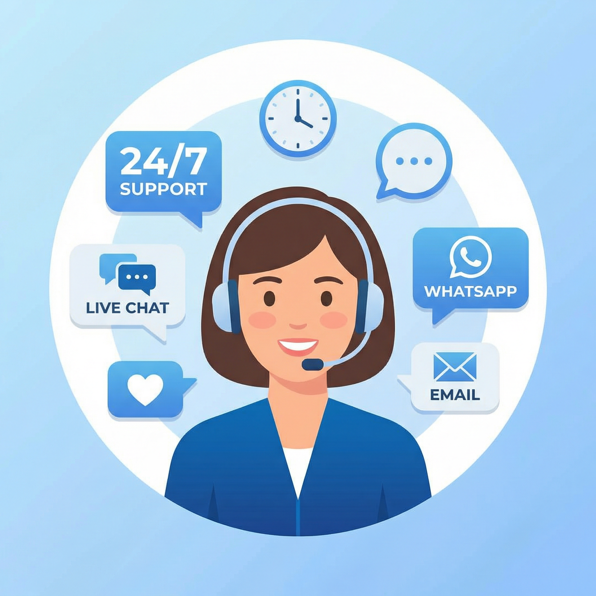 24小时客户服务支持